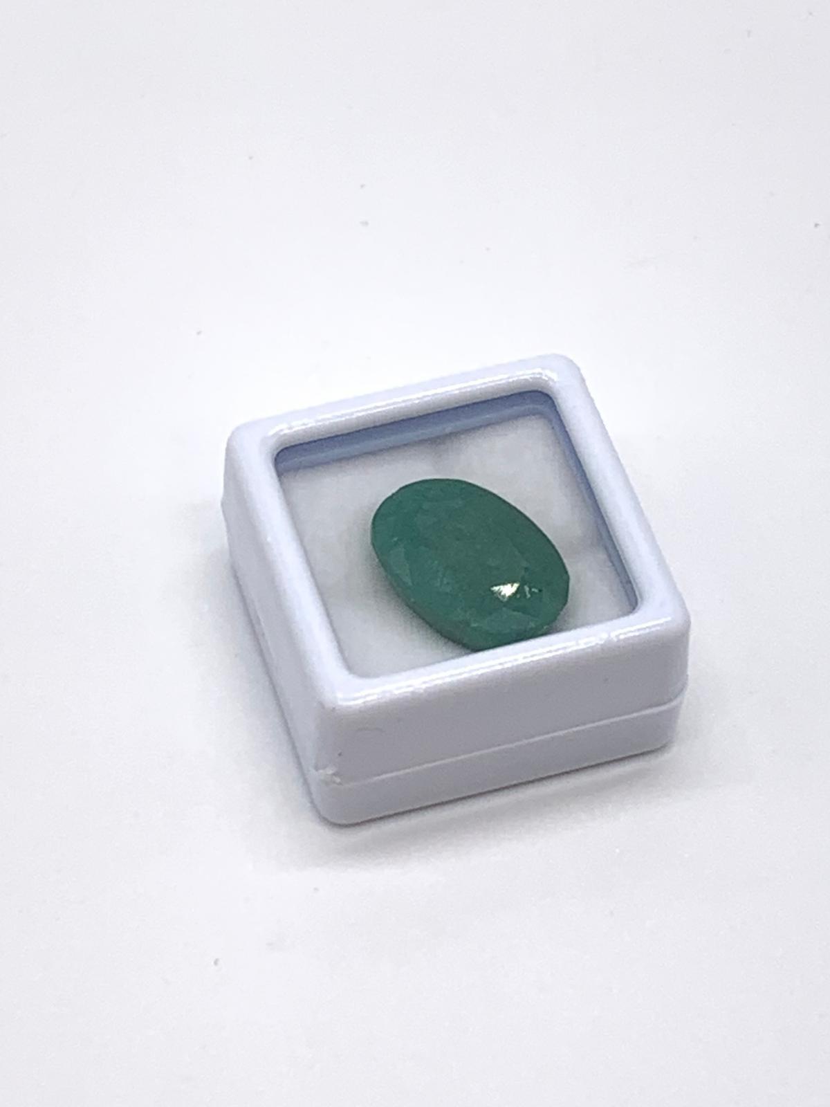 11.60ct Oval Colour Enhanced Emerald Gemstone GLI certified