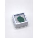 11.60ct Oval Colour Enhanced Emerald Gemstone GLI certified