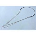 Silver necklace choker style
