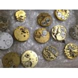 Selection of Antique vintage POCKET WATCH PARTS for spares or repair.