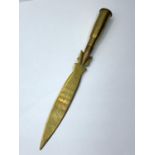 WW1 Trench Art Letter Opener ?Souvenir De La Guerre?