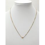 9ct gold NECKLACE. 2.5g 38cm