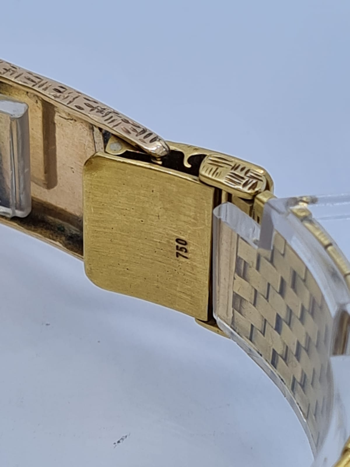 PATEK PHILIPPE GENEVE gent watch with blue face and 18k gold strap,36mm case 1970s model - Image 13 of 17