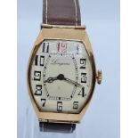 Longines 14k gold antique gent watch 1920s, 4x3cm case