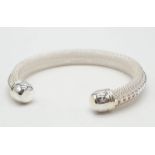 Tiffany Style Silver Bangle, 22g.