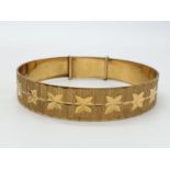 Rolled gold vintage bangle , 6.5cm diameter and weight 22.07g approx