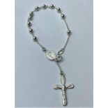 SILVER ROSARY BRACELET, WEIGHT 5G