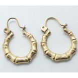 Pair of 9ct gold horse shoe earrings