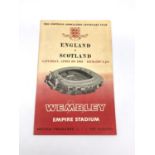All England home international football programs played at the old Empire Stadium Wembley from