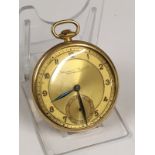 Vintage 9ct solid gold IWC (International Watch Company) Schaffhausen Pocket watch (A/F) needs