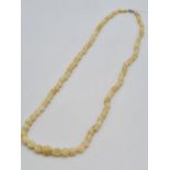 Antique Chinese ivory necklace. Weight 64g, length 80cm circa 1880s/90s.