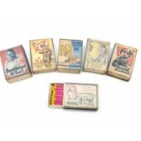 6 x WW2 Match Boxes with contents