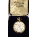 Vintage JW BENSON pocket watch & box , AF