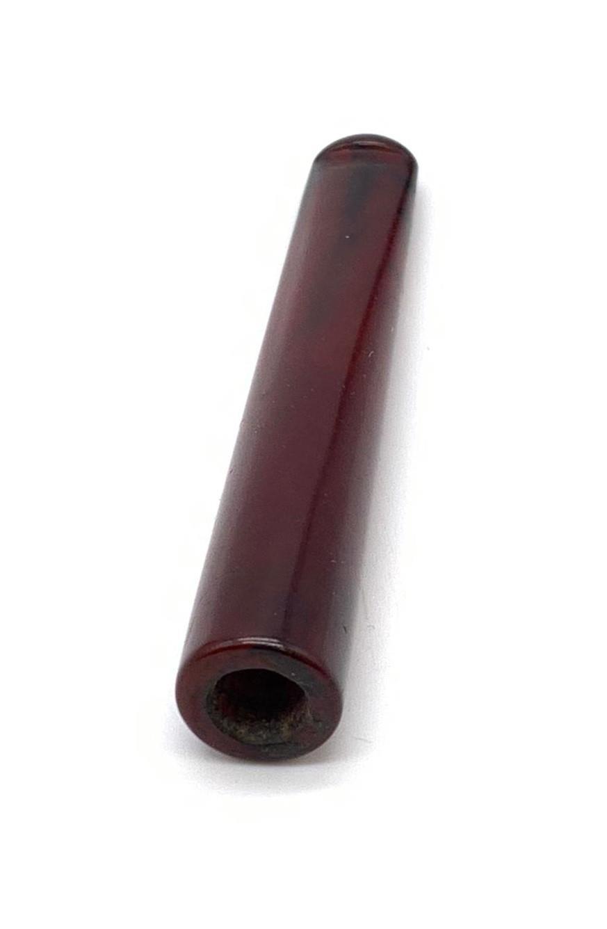 A late Victorian or Edwardian cherry amber (real amber, not bakelite) smoking pipe for cigarettes or - Image 2 of 2