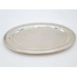 Oval Silver Platter. Weight:135g. Length: 21cm. Width: 14.5cm