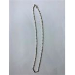 SILVER FANCY LINK NECKLACE, WEIGHT 14.7G