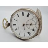 A Grinberg and Reichman silver pocket watch circa 1900 with rear key wind ( Full working order )