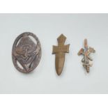 3x WW2 German rally badges