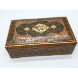 Persian Ghajari micro Mosiac box, 14x8.5cm