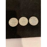 3x consecutive WW2 Half crowns 1942-43-44 in good condition. Wording and shields still bold and