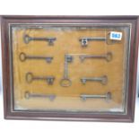 Framed set of prison keys circa 1830s