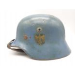WW2 Kriegsmarine M40 Helmet. A lovely salty cellar find from Keil, Germany.