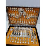 Boxed canteen of Italian cutlery 6 places settings. Plus ladle and serving spoon.