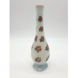 19th century opal vase with floral design, 19.5cm tall and weight 178g approx