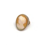 Victorian 9ct Gold Cameo Ring 6.4g Size O