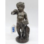 Bronze statue of naked boy 22cm tall, weight 1.4kg.