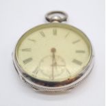 Silver Pocket Watch rear wind late 19th Century, not working