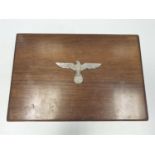 WW2 style German wooden cigar box with German eagle on the top