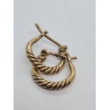 9ct gold horse shoe earrings