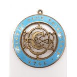 Masonic enamel and silver jewel, Lodge of true friendship 1766, 38mm diameter and 14.5g weight