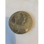 Silver Marie Theresa Thaler coin showing 1780 excellent condition