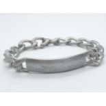 Vintage heavy gents Danish silver ID bracelet, weight 56.78g and 22.5cm long approx