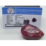353ct Pear shaped ruby gemstone