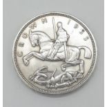 1935 silver rocking horse crown, extra fine condition clear detail and wording to both sides and rim