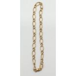 18ct gold link bracelet, weight 28.4g and 18cm long approx