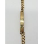 Silver gilt ID bracelet with the name Anthony engraved on it. Weight is 20.6gm.