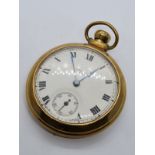 Smiths Empire Pocket Watch in gilt finish, top wind circa 1950's, Full working order