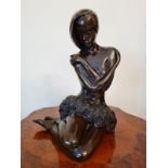 Large bronze of a ballerina. H38 W25