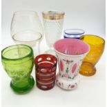 8x pieces Bohemian glass and others (8)