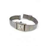 A Silver Plated Tank Style Watch by Camerer Cuss & Co London. Full Working Order