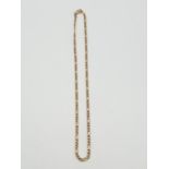 9ct gold interlink necklace, weight 3.2g and 40cm long approx