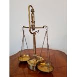 Brass scale of justice design. W24 H32