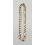 9ct gold interlink bracelet, weight 11.1g and 22cm long approx