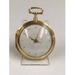 Antique rare yellow metal Verge Fusee calendar Pocket watch, c1700s Egyptian pillars. In very good