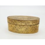 Early European silver gilt patch box, weight 71.2g L6.5cm W3.7cm