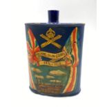 WW1 British Battlefield Found Water Bottle. With post War memorial painting.